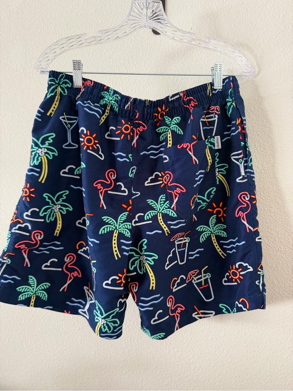 Men's Chubbies Neon Lights Palm Tree Flamingo Swim Trunks - Picture 6 of 8